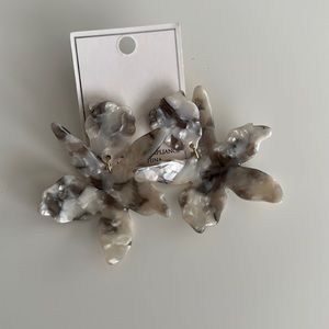 NEW STATEMENT ENAMEL FLORAL STYLE EARRINGS